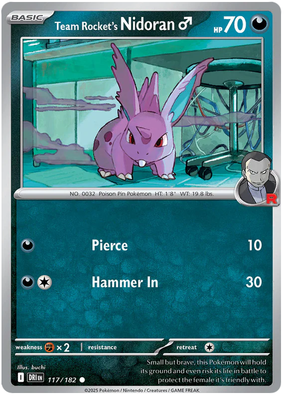 Team Rocket's Nidoran? 117/182 Common Pokemon Card (Scarlet & Violet Destined Rivals)
