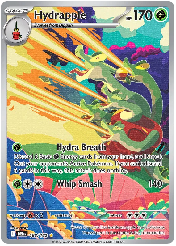 Hydrapple 188/182 Illustration Rare Pokemon Card (Scarlet & Violet Destined Rivals)