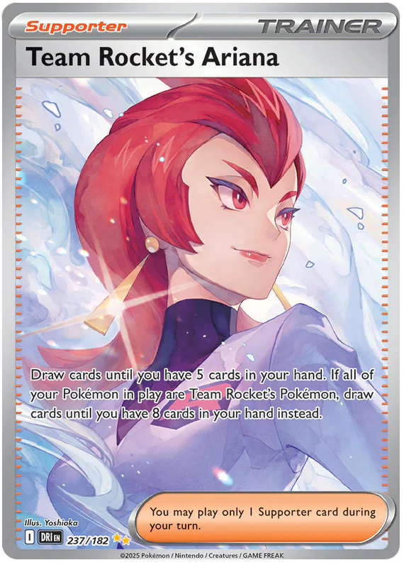 Team Rocket's Ariana 237/182 Special Illustration Rare Pokemon Card (Scarlet & Violet Destined Rivals)