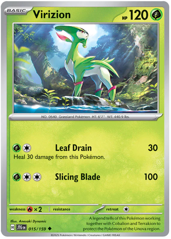 Virizion 015/159 Uncommon Pokemon Card (Scarlet & Violet Journey Together)