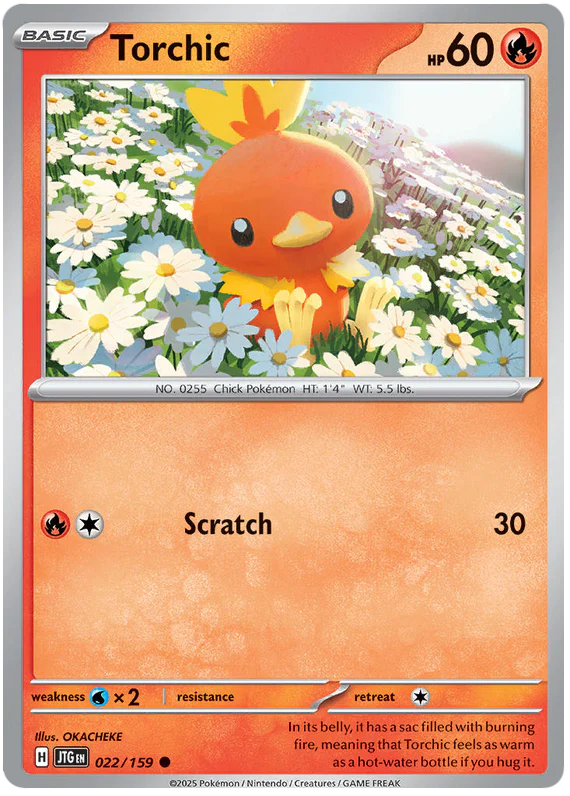 Torchic 022/159 Common Pokemon Card (Scarlet & Violet Journey Together)