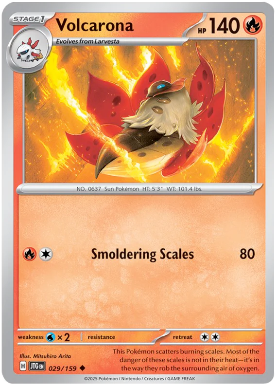 Volcarona 029/159 Uncommon Pokemon Card (Scarlet & Violet Journey Together)