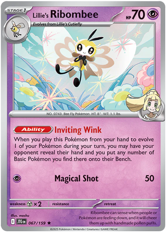 Lillie's Ribombee 067/159 Rare Pokemon Card (Scarlet & Violet Journey Together)