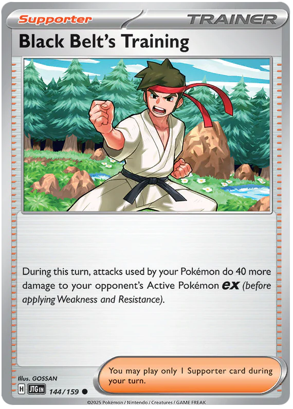 Black Belt's Training 144/159 Common Pokemon Card (Scarlet & Violet Journey Together)