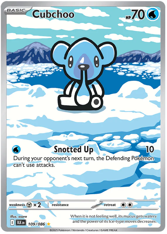 Cubchoo 109/086 Illustration Rare Pokemon Card (Scarlet & Violet Black Bolt)