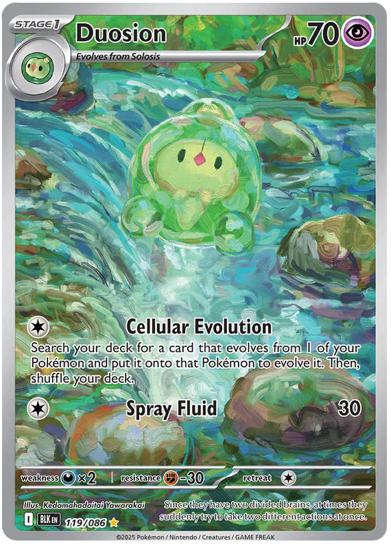 Duosion 119/086 Illustration Rare Pokemon Card (Scarlet & Violet Black Bolt)