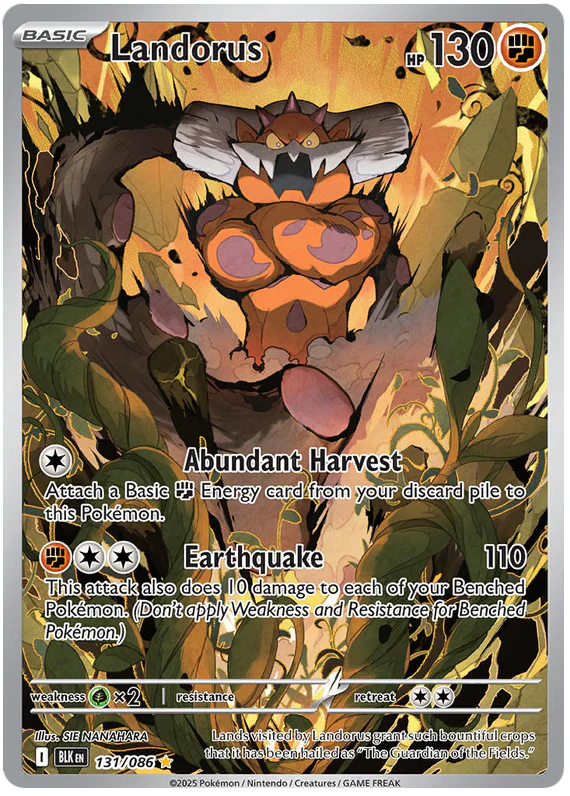 Landorus 131/086 Illustration Rare Pokemon Card (Scarlet & Violet Black Bolt)