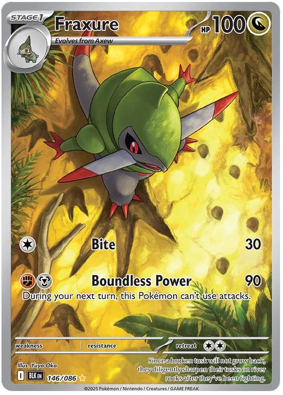 Fraxure 146/086 Illustration Rare Pokemon Card (Scarlet & Violet Black Bolt)