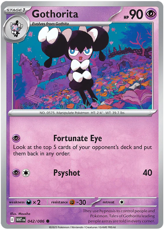 Gothorita 042/086 Common Pokemon Card (Scarlet & Violet White Flare)