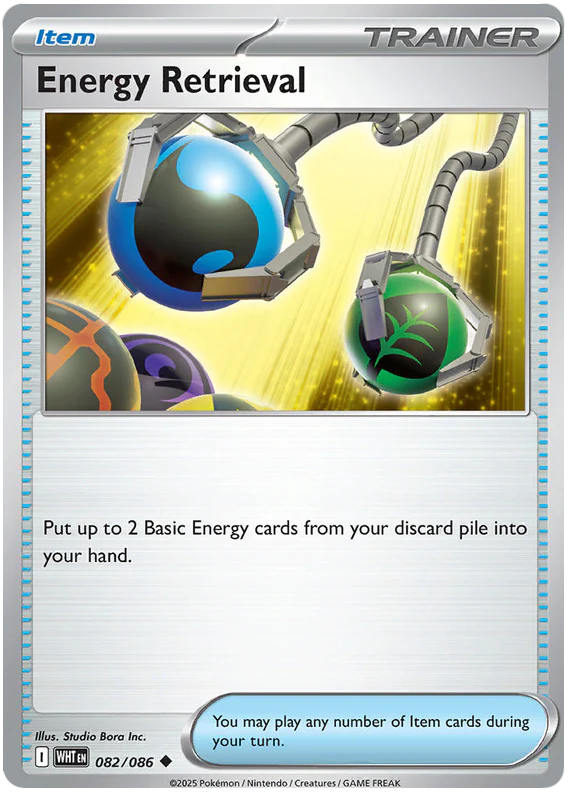 Energy Retrieval 082/086 Uncommon Pokemon Card (Scarlet & Violet White Flare)