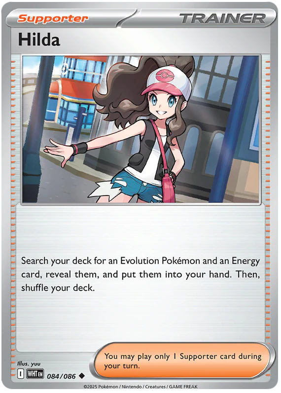 Hilda 084/086 Uncommon Pokemon Card (Scarlet & Violet White Flare)