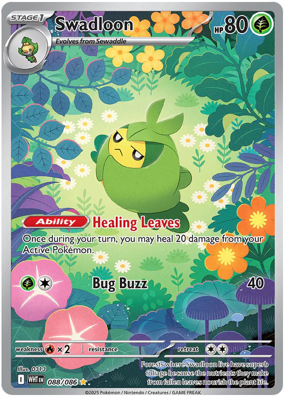Swadloon 088/086 Illustration Rare Pokemon Card (Scarlet & Violet White Flare)