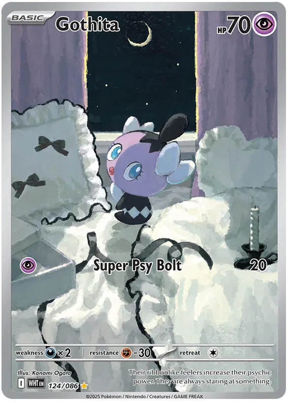 Gothita 124/086 Illustration Rare Pokemon Card (Scarlet & Violet White Flare)