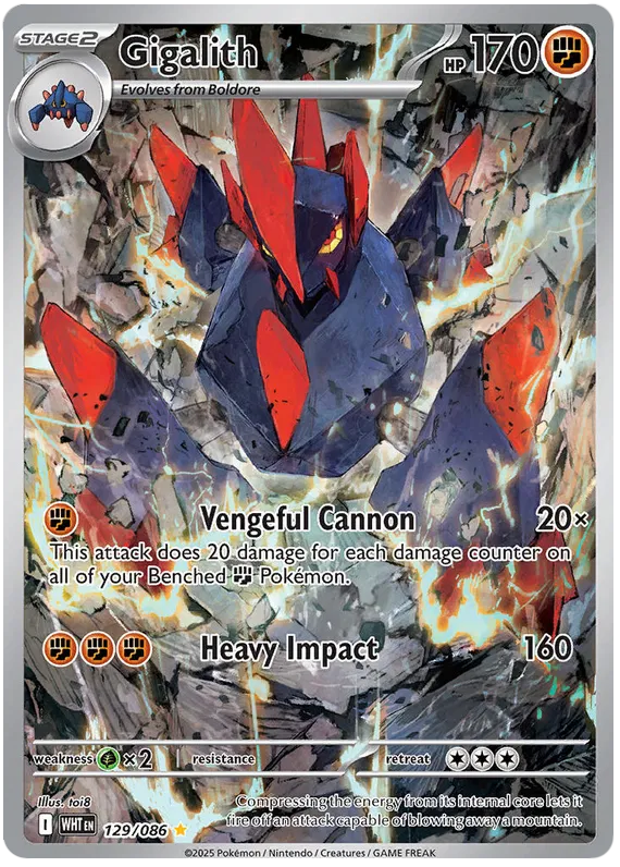Gigalith 129/086 Illustration Rare Pokemon Card (Scarlet & Violet White Flare)