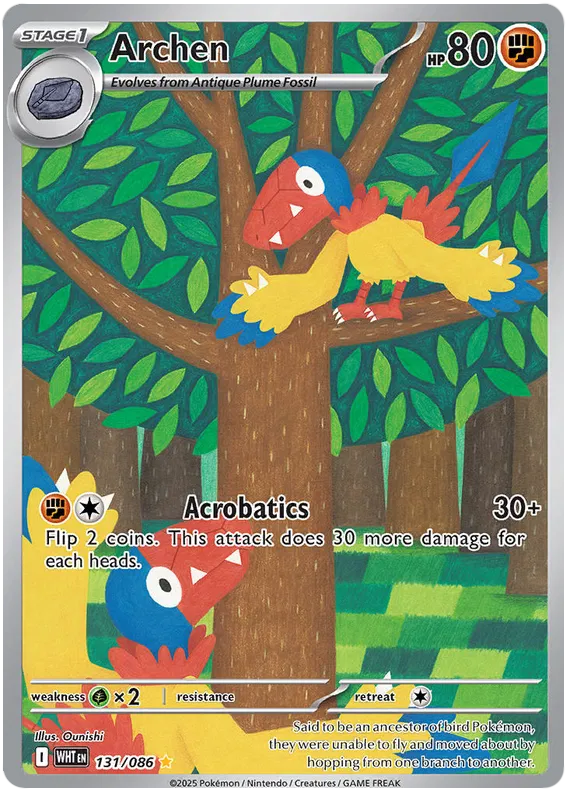 Archen 131/086 Illustration Rare Pokemon Card (Scarlet & Violet White Flare)