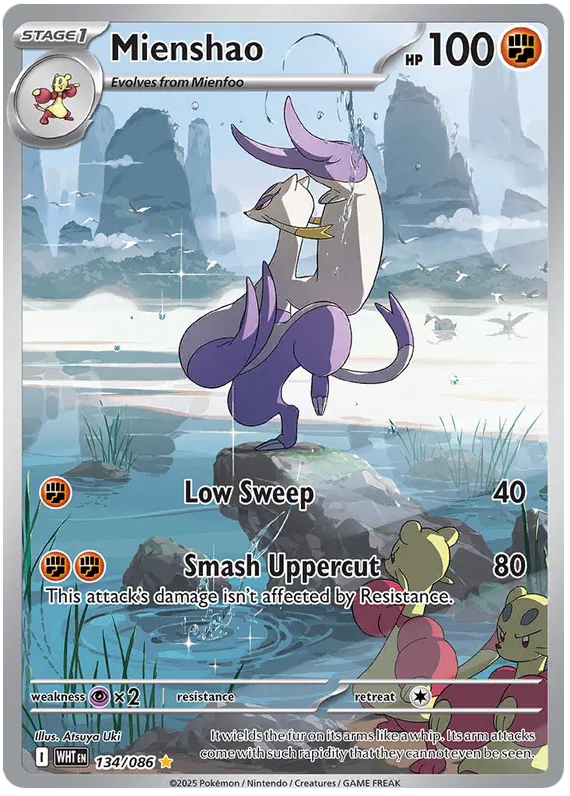 Mienshao 134/086 Illustration Rare Pokemon Card (Scarlet & Violet White Flare)