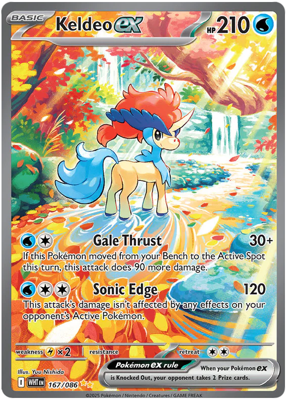 Keldeo ex 167/086 Special Illustration Rare Pokemon Card (Scarlet & Violet White Flare)
