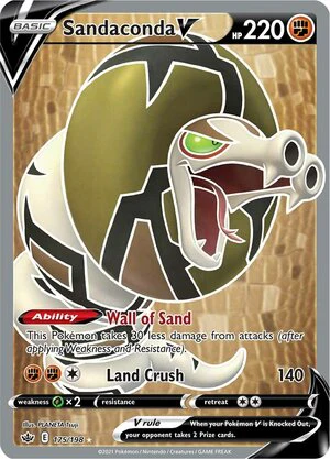 Sandaconda V 175/198 Ultra Rare Pokemon Card (SWSH Chilling Reign)