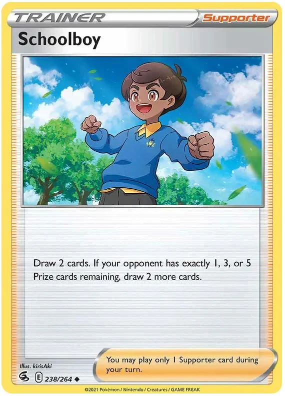 Schoolboy 238/264 Uncommon Reverse Holo Pokemon Card (SWSH Fusion Strike)