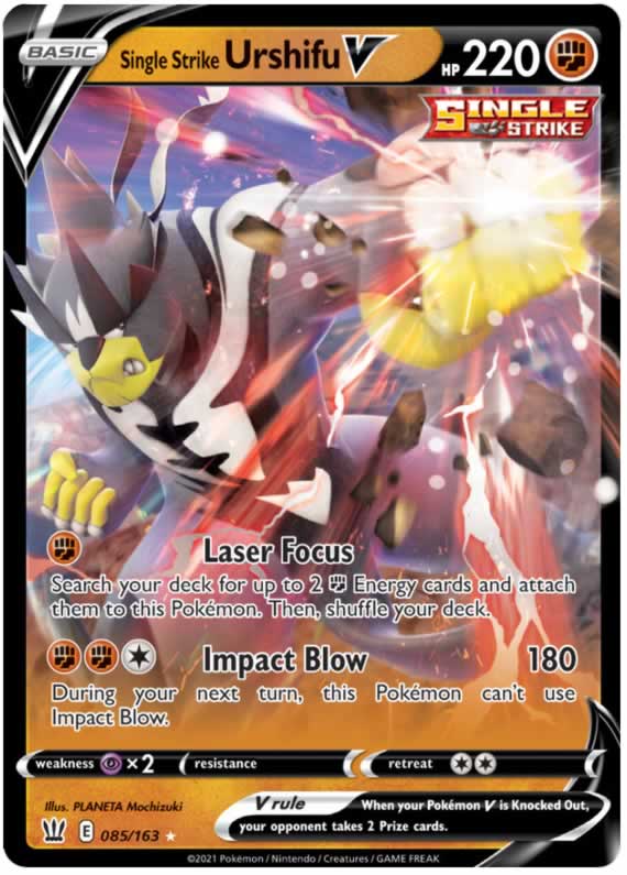 Single Strike Urshifu V 085/163 Ultra Rare Pokemon Card (Battle Styles)