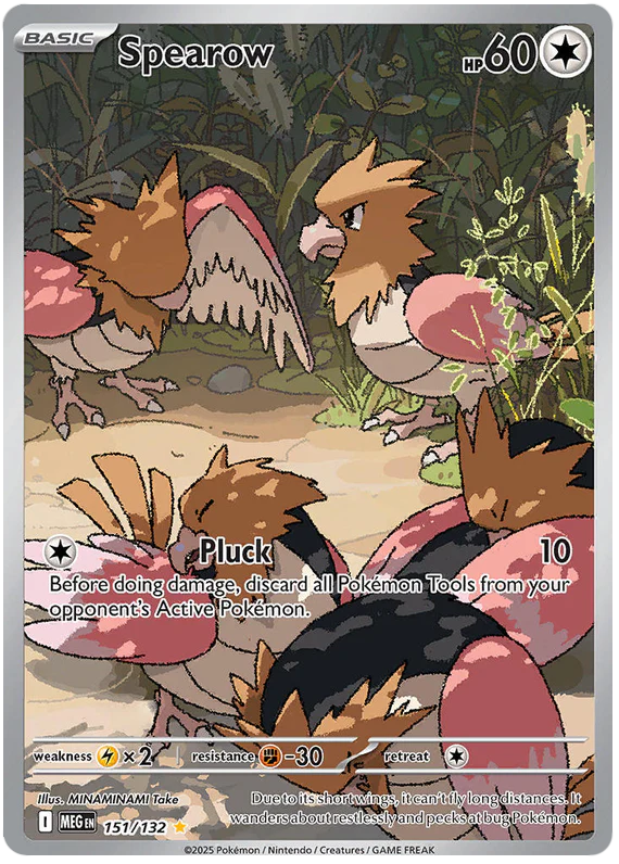 Spearow 151/132 Illustration Rare Pokemon Card (Mega Evolution Base Set ME01)