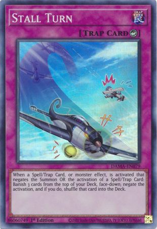 Stall Turn DAMA-EN079 Super Rare Yu-Gi-Oh Card (Dawn of Majesty)
