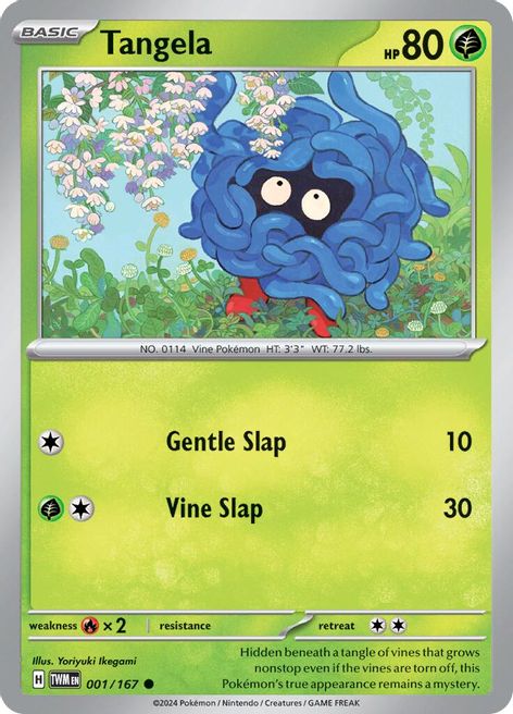 Tangela 001/167 Common Reverse Holo Pokemon Card (SV Twilight Masquerade)