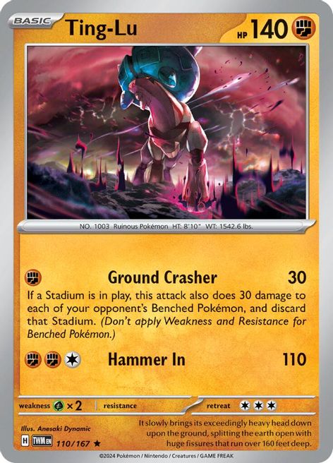 Ting-Lu 110/167 Rare Pokemon Card (SV Twilight Masquerade)