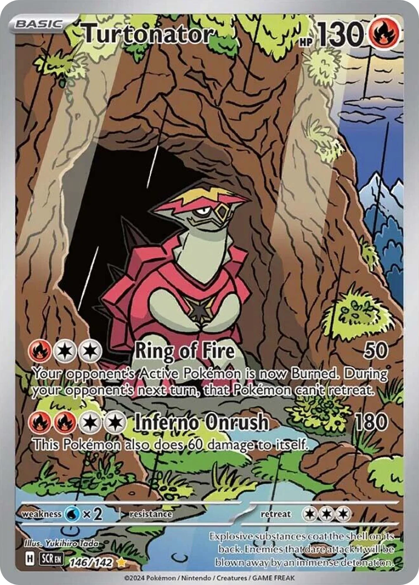 Turtonator 146/142 Illustration Rare Pokemon Card (SV Stellar Crown)