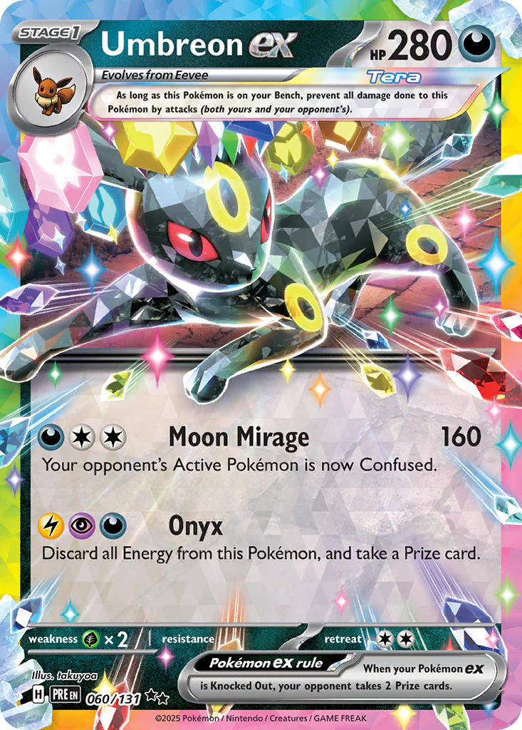 Umbreon ex 060/131 Double Rare Pokemon Card (Scarlet & Violet Prismatic Evolutions)