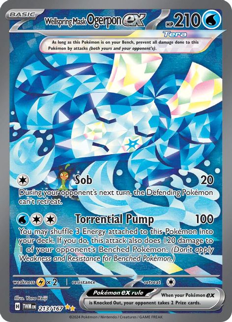 Wellspring Mask Ogerpon ex 213/167 Special Illustration Rare Pokemon Card (SV Twilight Masquerade)