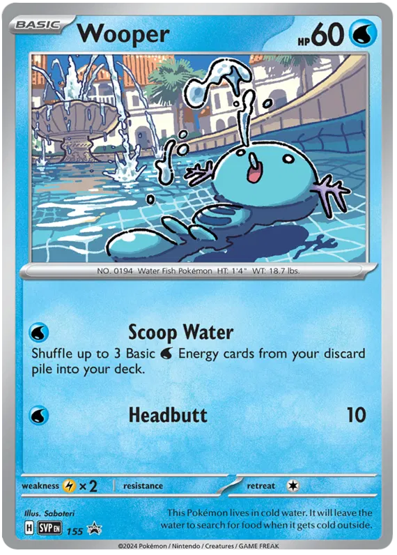 Wooper SVP155 Pokemon Promo Card (SV Promo Series)