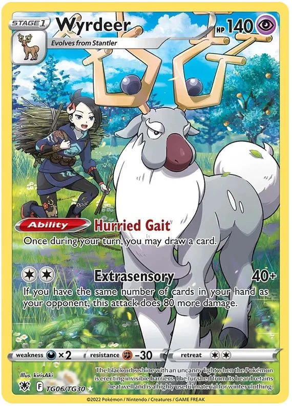 Wyrdeer TG06/TG30 Pokemon Card (SWSH Astral Radiance Trainer Gallery)