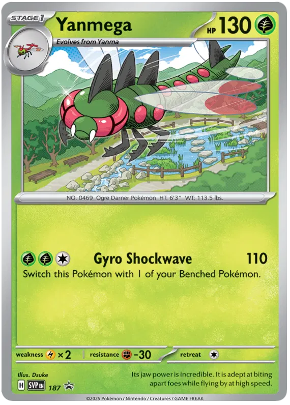 Yanmega SVP187 Pokemon Promo Card (SV Promo Series)
